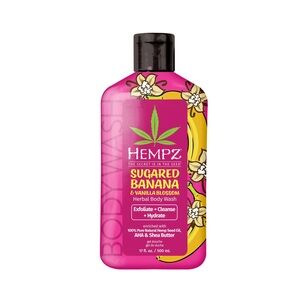 HEMPZ Sugared Banana Vanilla Blossom Herbal Body Wash 17oz NWT